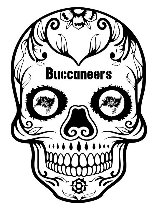 Vinyl Decal | Buccaneers Sugar Skull | Cars, Laptops, Etc