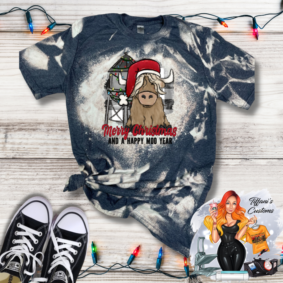 Merry Christmas & Happy Moo Year *Sublimation T-Shirt - MADE TO ORDER*