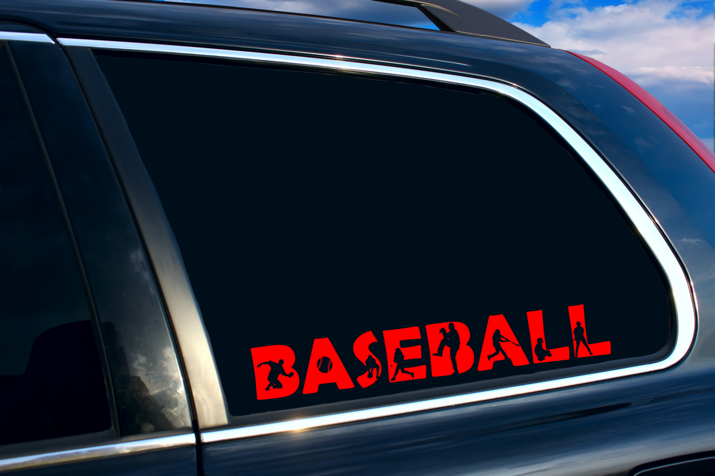 Vinyl Decal | Baseball Silhouette | Cars, Laptops, Etc.