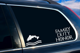 Vinyl Decal | GoT Inspired Trout/Family Duty Honor| Cars, Laptops, Etc