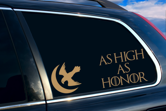 Vinyl Decal | GoT Inspired Falcon/As High As Honor| Cars, Laptops, Etc