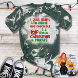 Drink Hot Chocolate & Watch Christmas Movies *Sublimation T-Shirt - MADE TO ORDER*