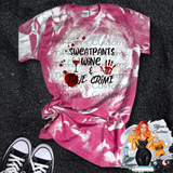 Sweatpants Wine & True Crime *Sublimation T-Shirt - MADE TO ORDER*