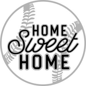 Vinyl Decal | Baseball Home Sweet Home| Cars, Laptops, Etc.
