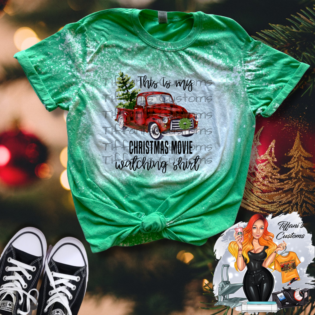 Christmas Movie Watching Shirt *Sublimation T-Shirt - MADE TO ORDER*