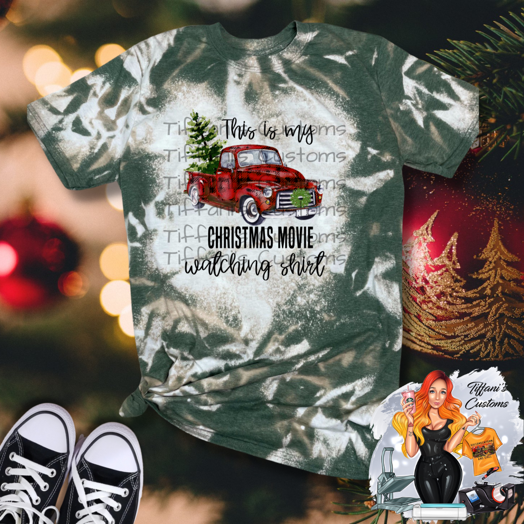 Christmas Movie Watching Shirt *Sublimation T-Shirt - MADE TO ORDER*