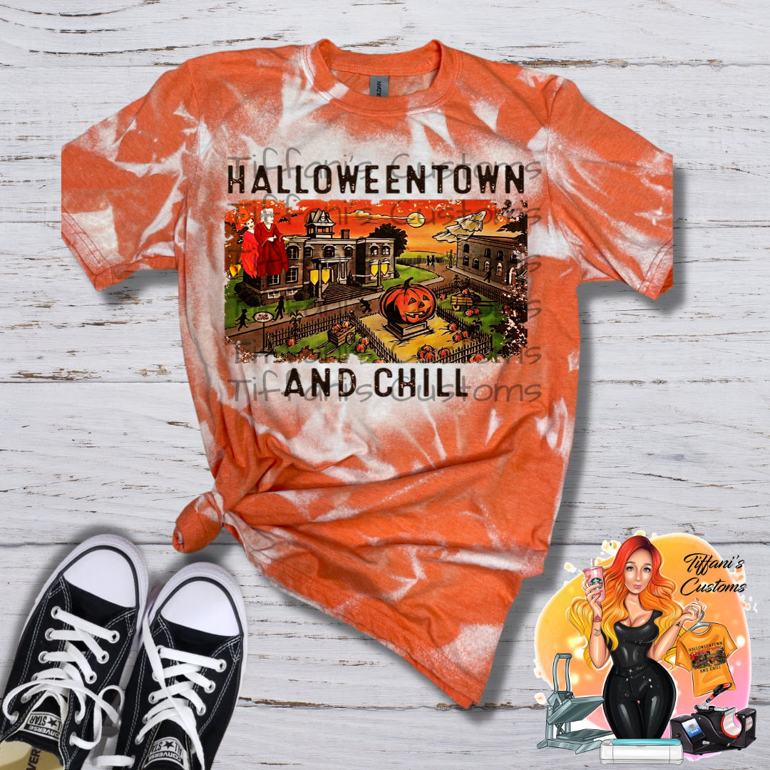 Halloween and Chill *Sublimation T-Shirt - MADE TO ORDER*