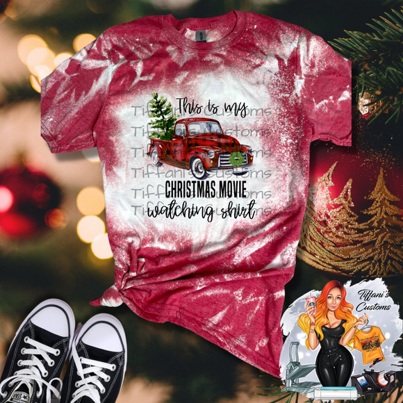 Christmas Movie Watching Shirt *Sublimation T-Shirt - MADE TO ORDER*
