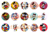 Artistic Mickey and Minnie Mouse Inspired Bottle Cap Images *DIGITAL DOWNLOAD*