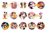 Artistic Mickey and Minnie Mouse Inspired Bottle Cap Images *DIGITAL DOWNLOAD*