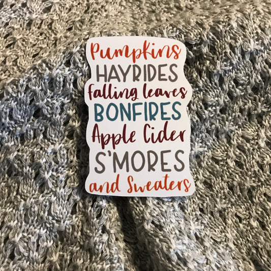 Sticker | Pumpkins Fall Things | Water bottles, Laptops, Etc