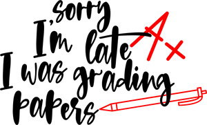 Vinyl Decal | Grading Papers | Cars, Laptops, Etc.
