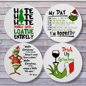 You’re A Mean One Coaster Set *Ceramic Sublimation Coasters*