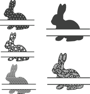 Vinyl Decal | Monogram Bunny | Cars, Laptops, Etc.