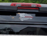 Vinyl Decal | Thin Red Line Firefighter Flag | Cars, Laptops, Etc.