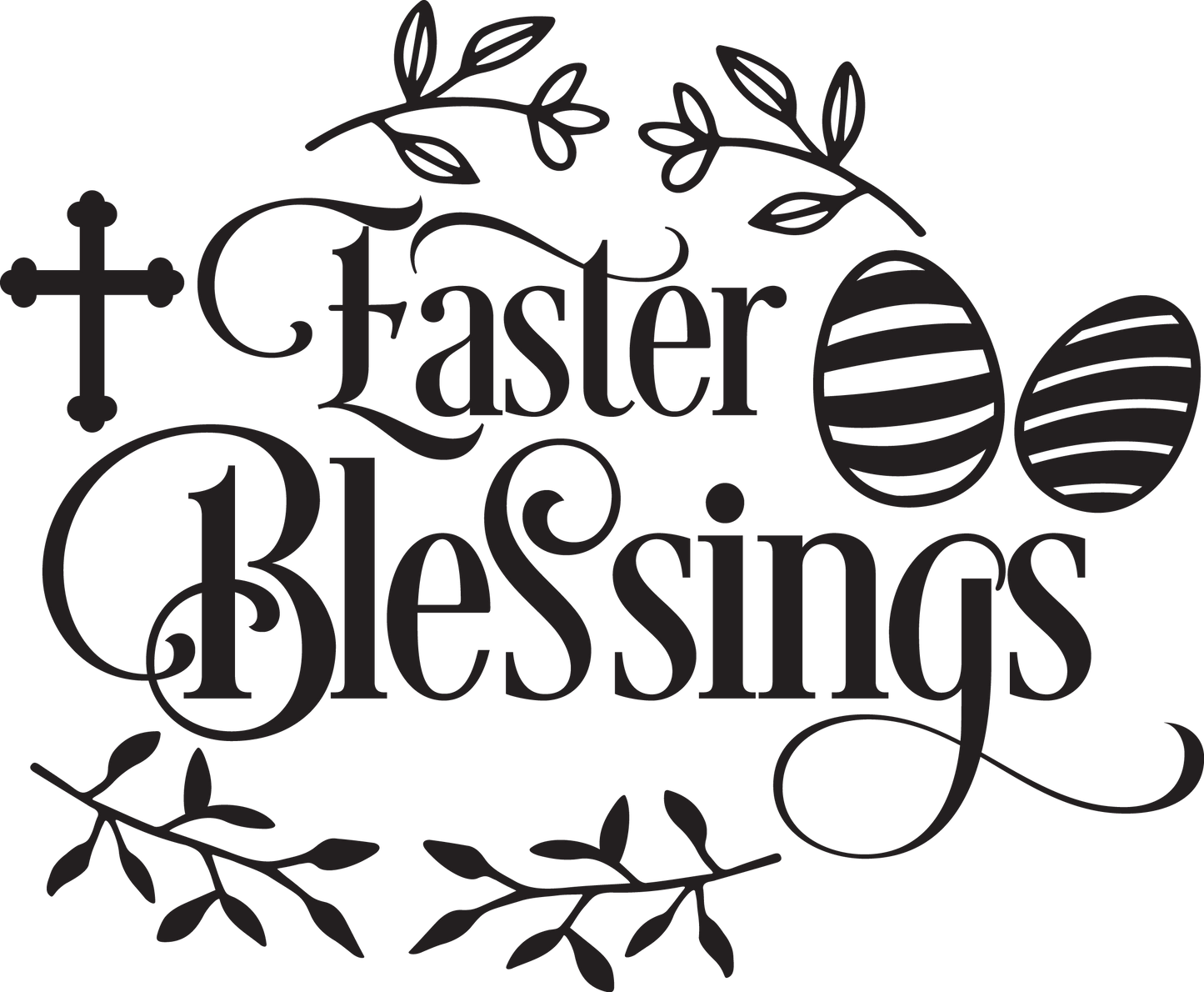 Vinyl Decal | Easter Blessings | Cars, Laptops, Etc.