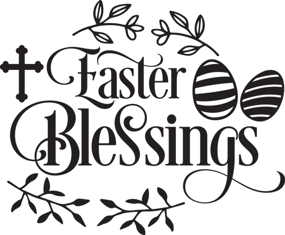 Vinyl Decal | Easter Blessings | Cars, Laptops, Etc.