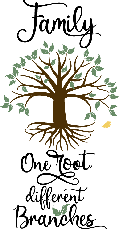 Vinyl Decal | Family One Root Different Branches | Cars, Laptops, Etc.