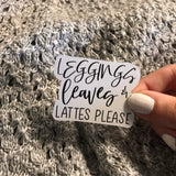Sticker | Leggings Leaves & Lattes Please | Water bottles, Laptops, Etc