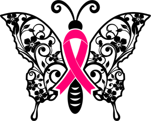 Vinyl Decal | Butterfly Ribbon | Cars, Laptops, Etc.