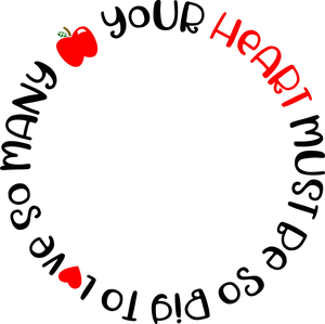 Vinyl Decal | Big Heart | Cars, Laptops, Etc.
