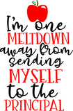 Vinyl Decal | Sending Myself to the Principal | Cars, Laptops, Etc.